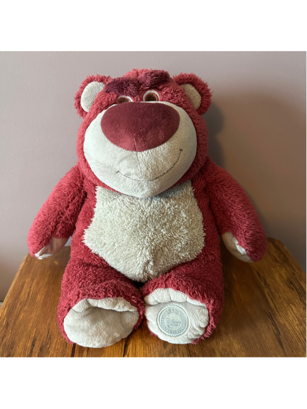 Disney Store Lotso Bear Plush 13" Toy Story 3 Red Strawberry Bear Cute Kawaii